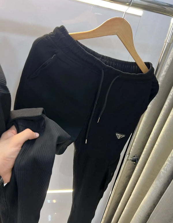 Prad a Milano Black Steel Logo Designer Imported Premium Tracksuit