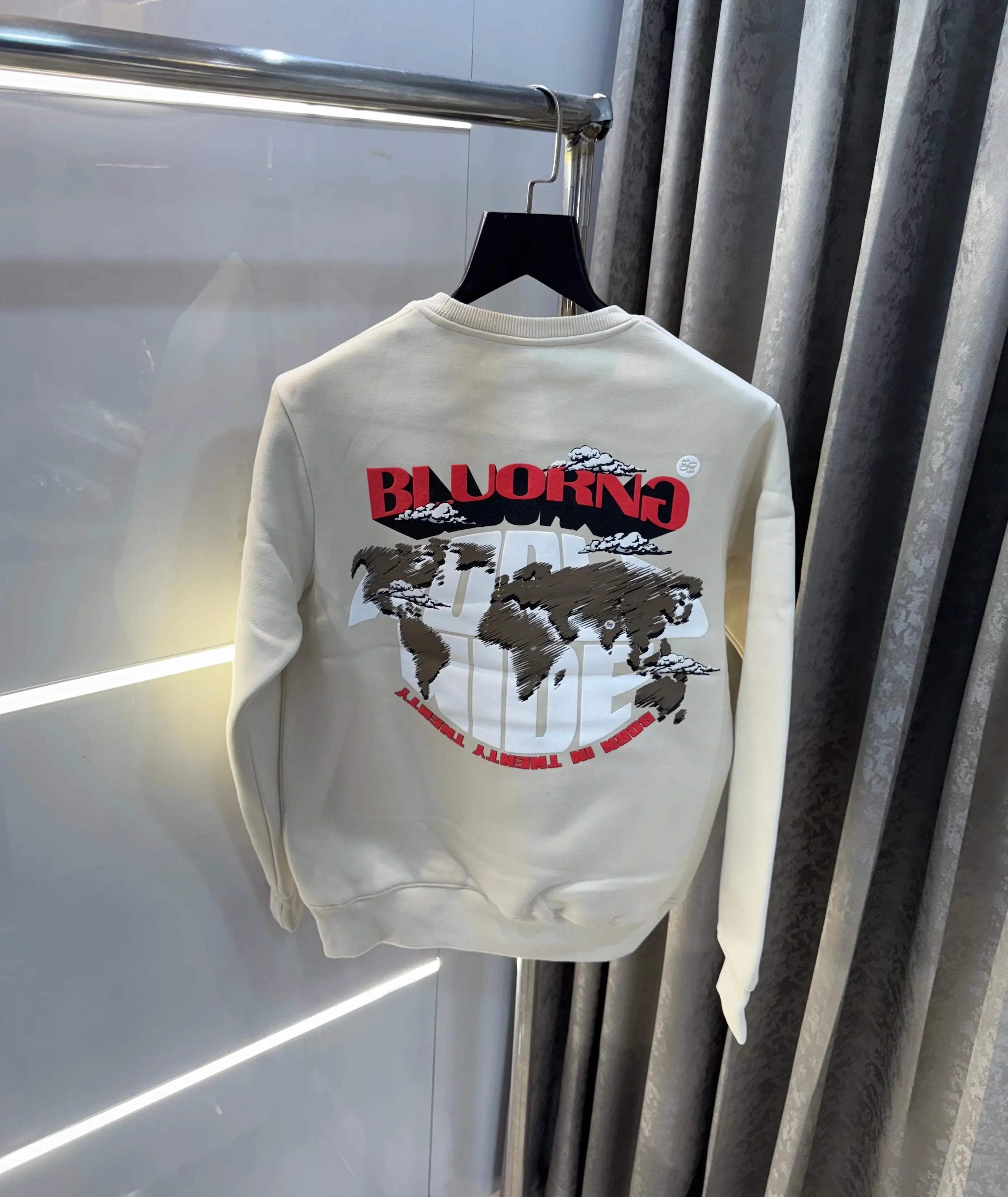 Bluoran g Cream Logo Back Print Premium Sweatshirt Secondary image