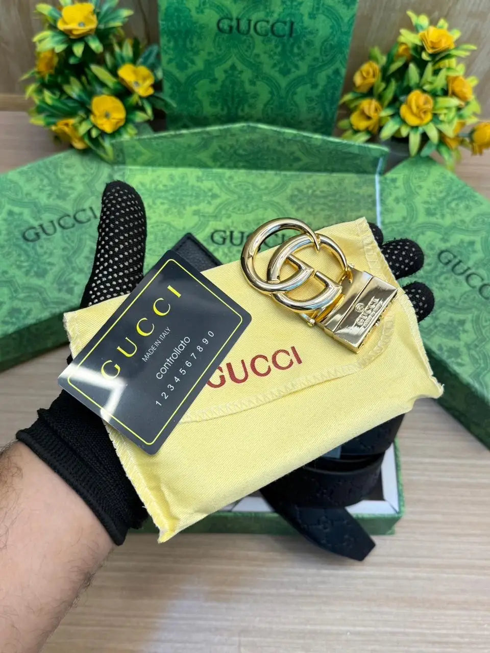 GU..CcI_2_Buckle_Belt_&_wallet_Combo_C436