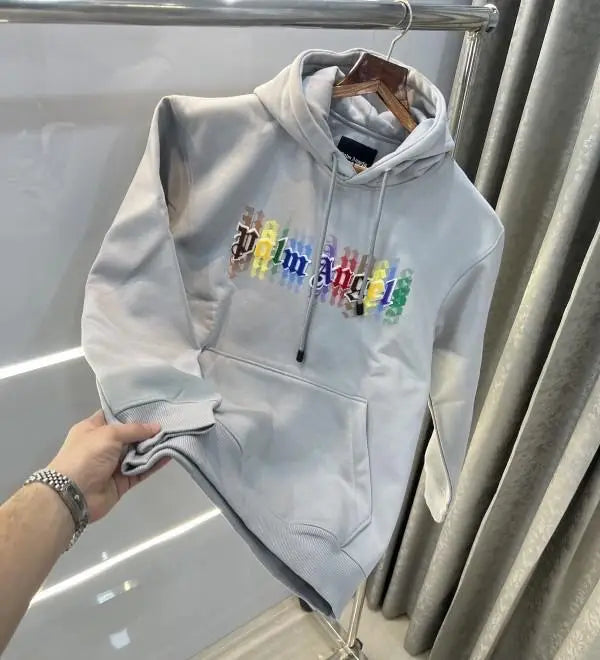 Palm Angels light gery EmBOS5.. e Logo Imported Hoodie Main image