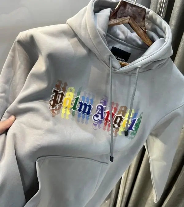 Palm Angels light gery EmBOS5.. e Logo Imported Hoodie Secondary image