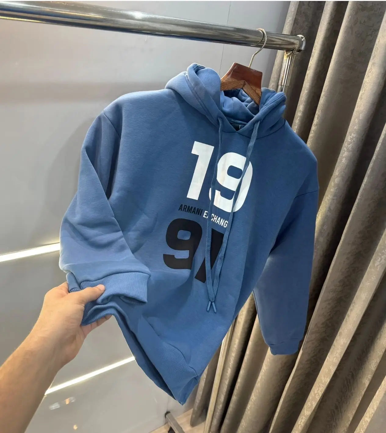Arman i Exchange Blue Logo Print Imported Premium Hoodie Secondary image