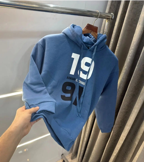 Arman i Exchange Blue Logo Print Imported Premium Hoodie