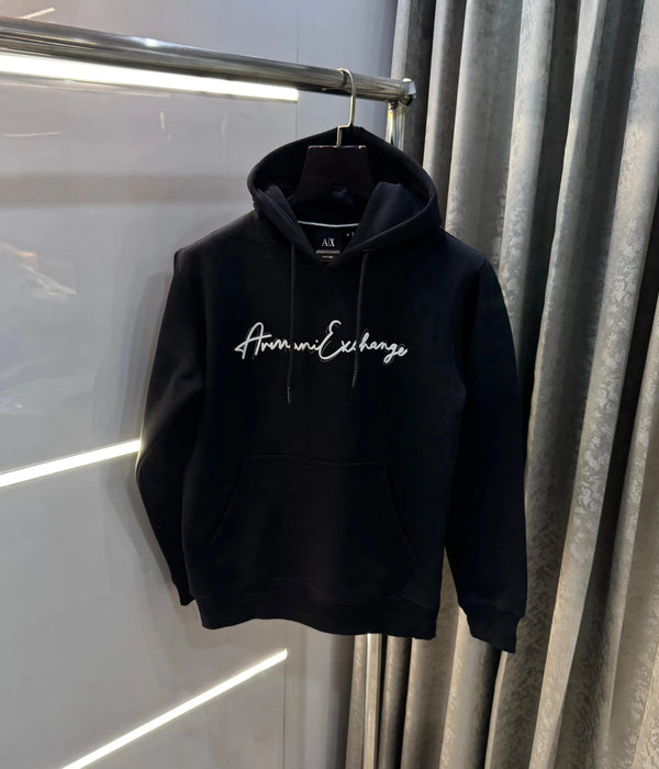 Arman i E......x....change Black Logo Print Premium Hoodie