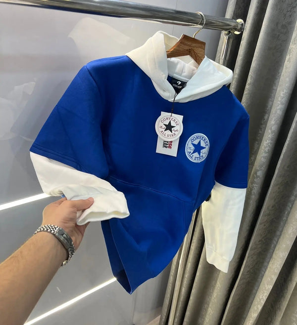 Convers e All star Blue sneaker Premium Hoodie