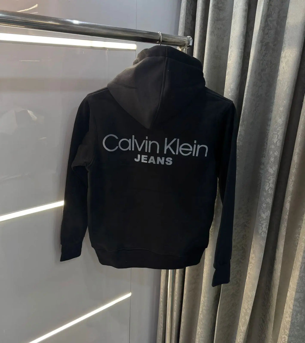 Calv in Klein Black Back Print Imported Premium Hoodie