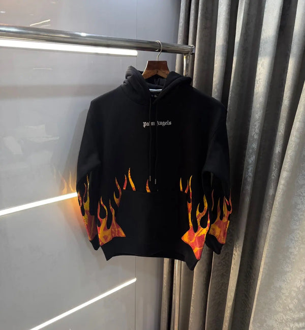 Palm Angels Black  Printed Imported Hoodie