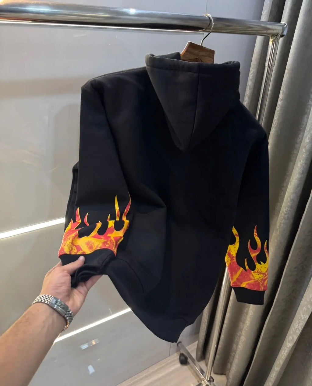 Palm Angels Black  Printed Imported Hoodie
