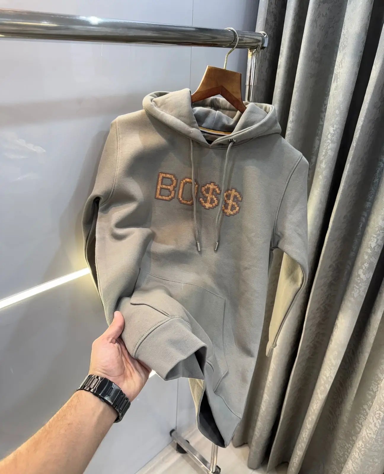 Hugo bos s Olive EmBOS5.. e Logo Imported Hoodie