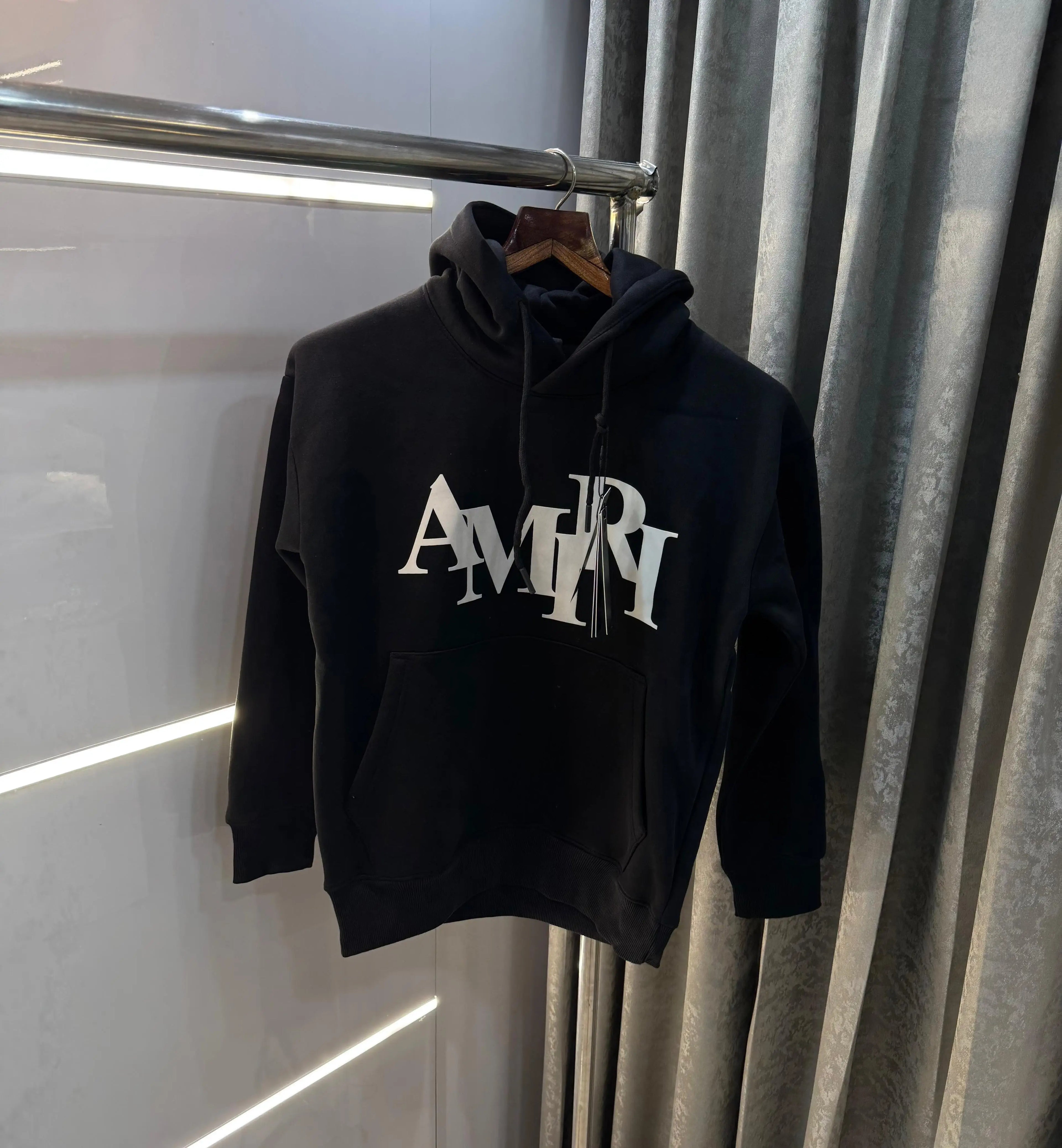 Amir i Black Embroidery Imported Premium Hoodie