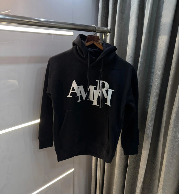Amir i Black Embroidery Imported Premium Hoodie