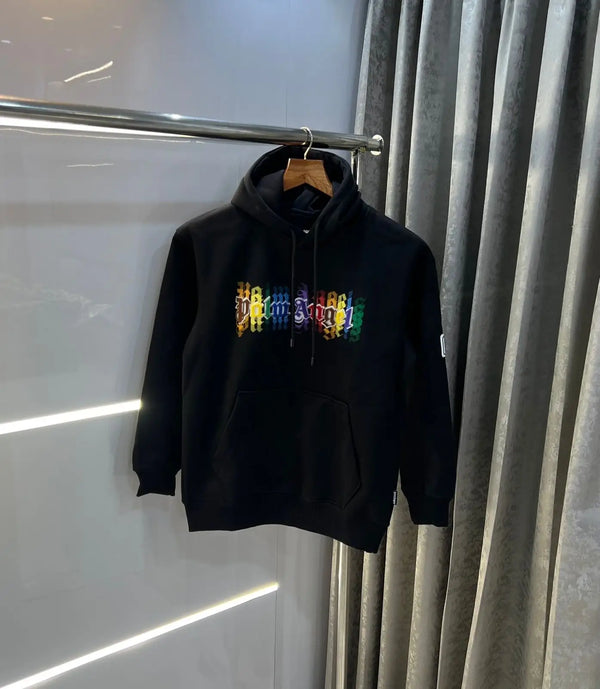 Palm Angels Black  EmBOS5.. e Logo Imported Hoodie