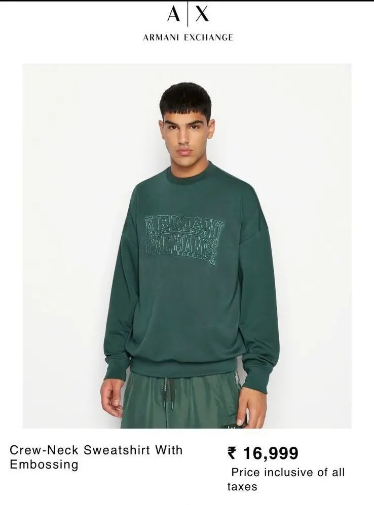 Arman i EXchange Bottle Green Embroidery Logo Premium Sweatshirt
