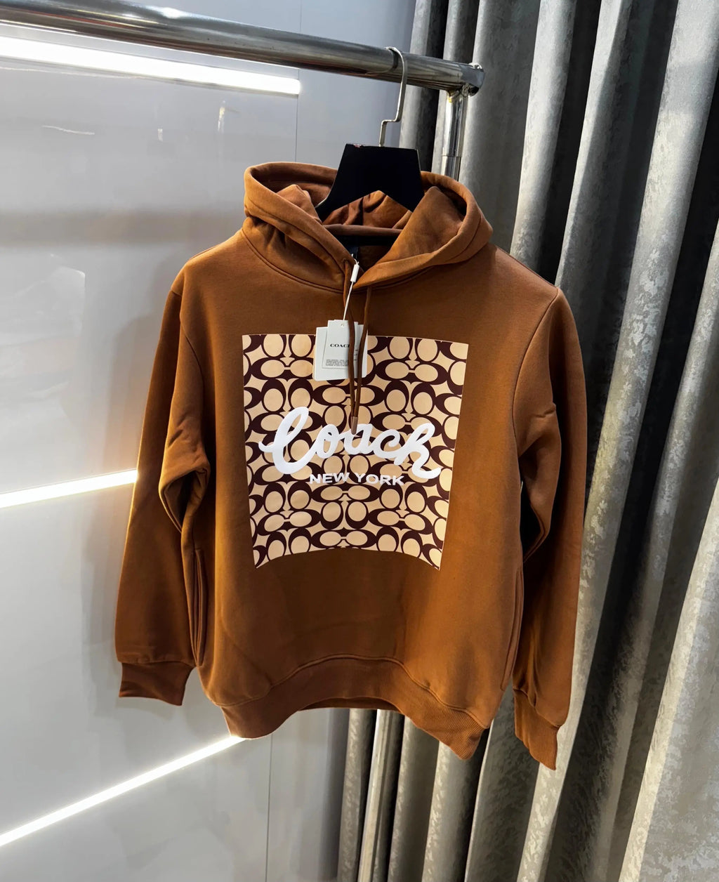 Coac h Brown  MonogR..AM Printed Imported Hoodie