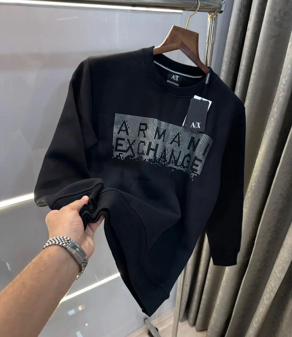 Arman i E-xchange Black  Logo Print Premium Sweatshirt