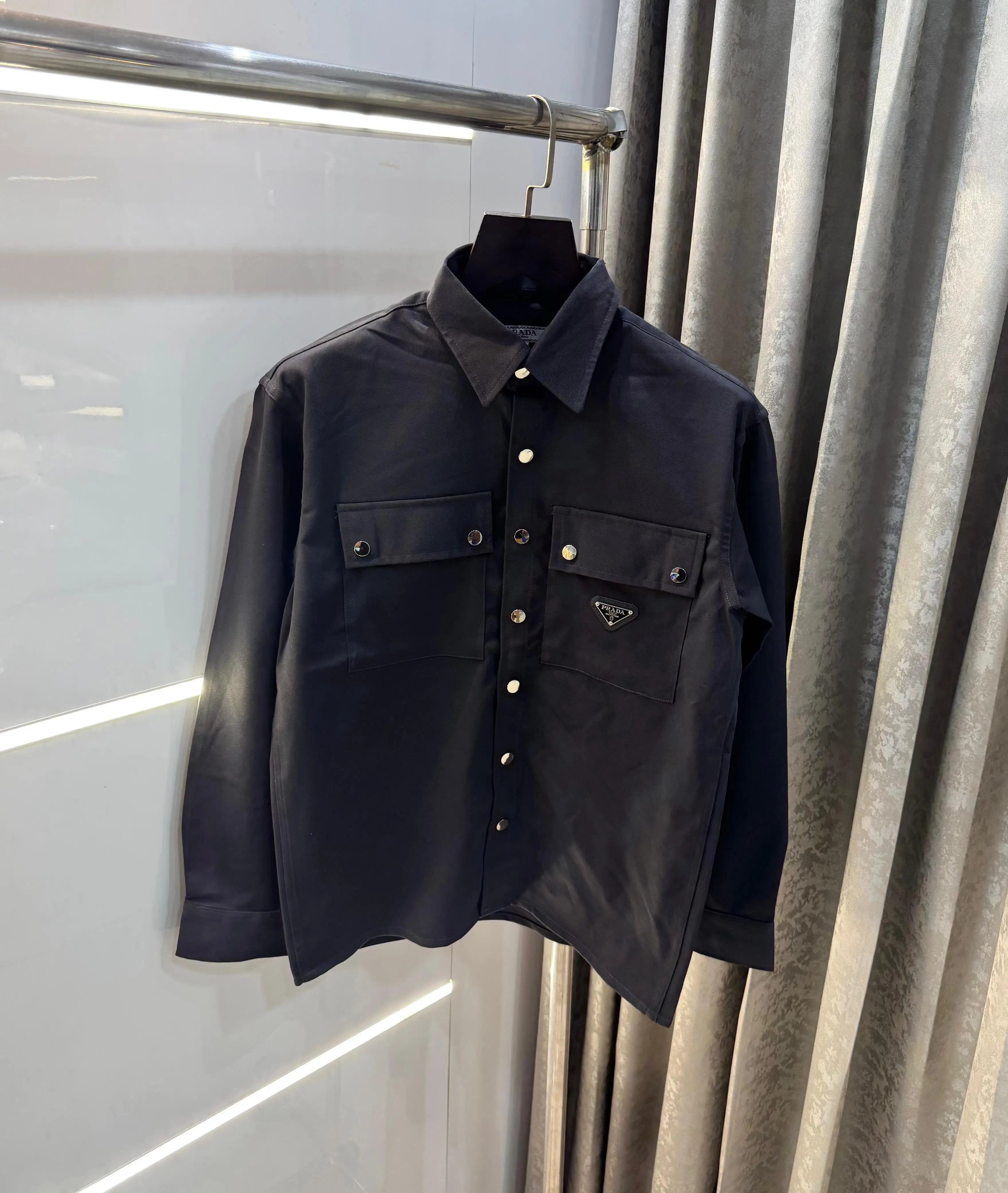 Prad a Milano Black  Steel Logo Premium Shacket