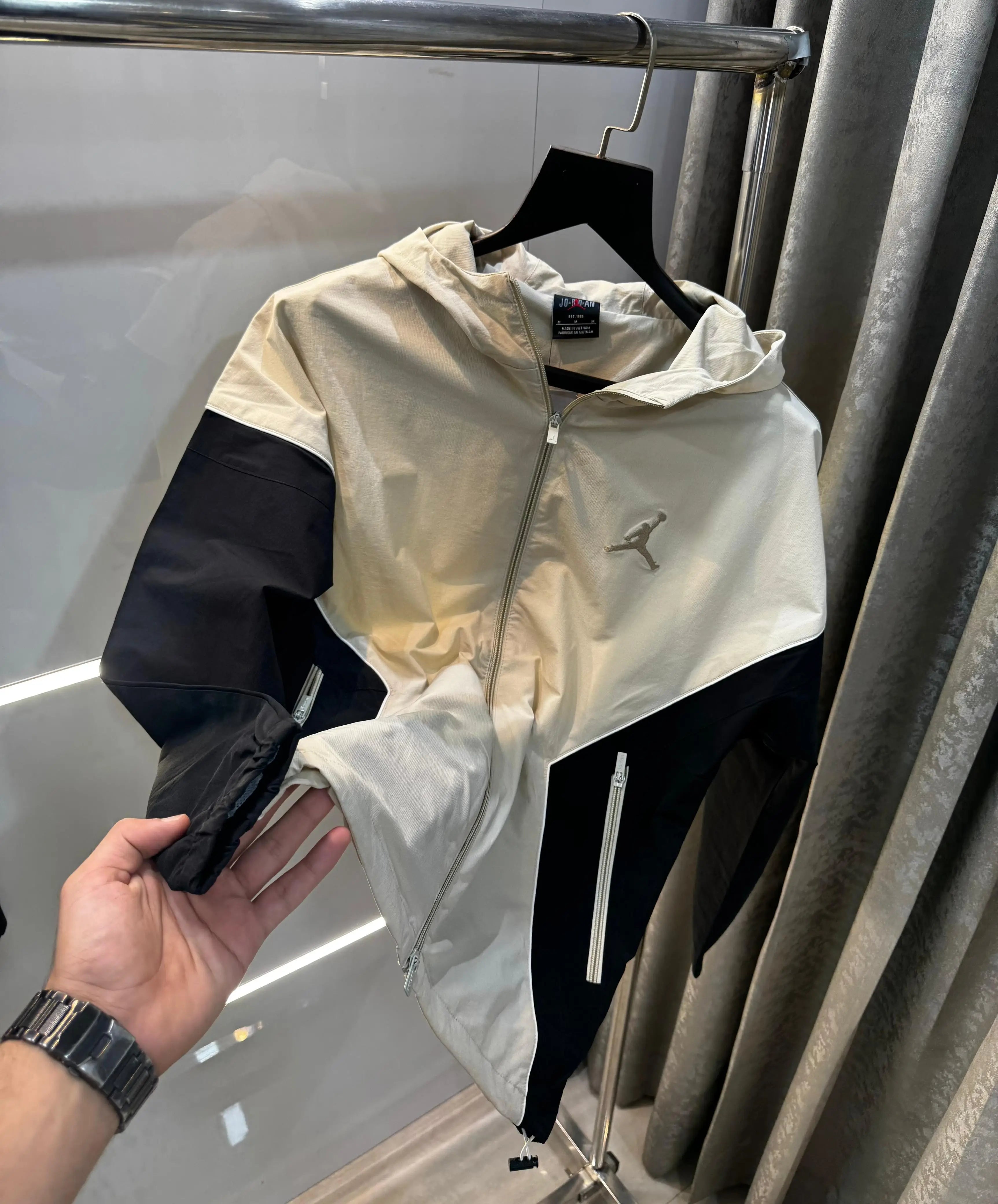 Jorda n Cream Black Imported Premium Lu..Xur y Jacket