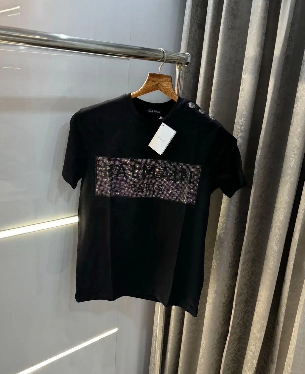 Balmai n Paris Black  Designer  Imported T-Shirt