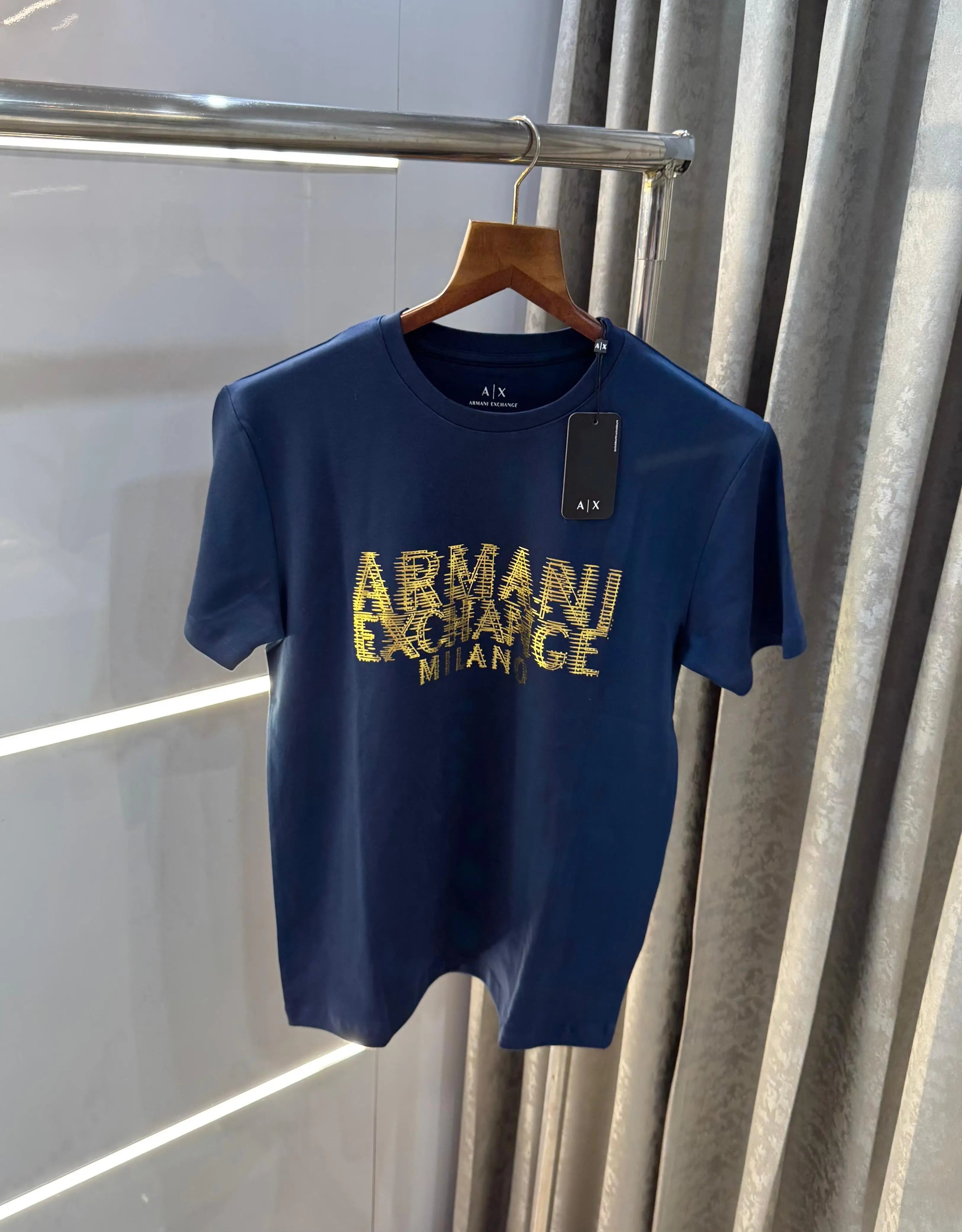 Arman i E--xchange Petrol Blue Logo Print Premium T-Shirt