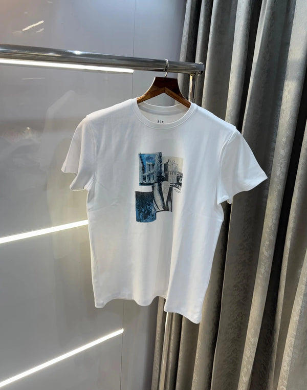 Arman i Exchange White Logo Print Imported T-Shirt