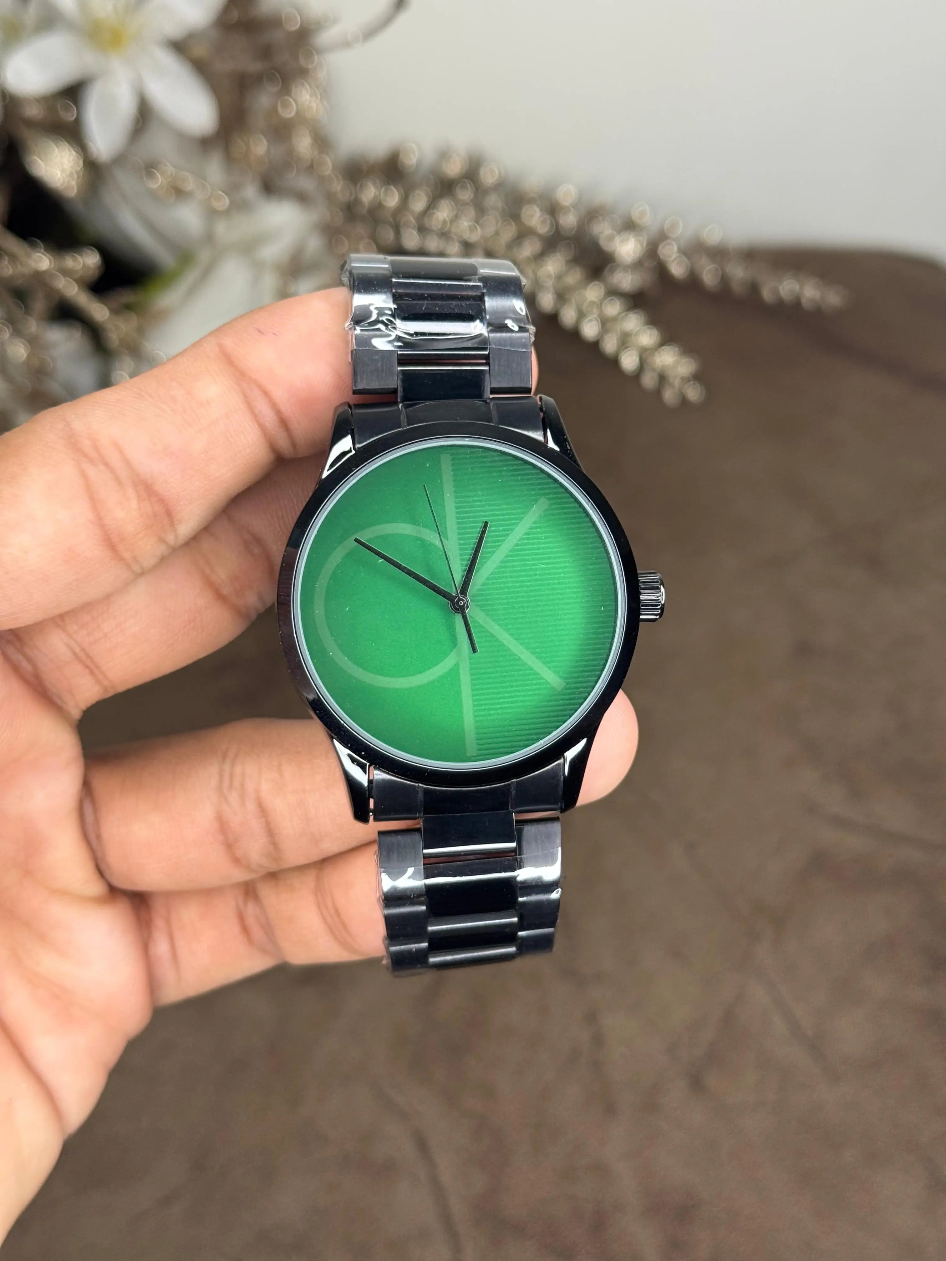 Calvin Klei n Gunmetal Green Premium Watch
