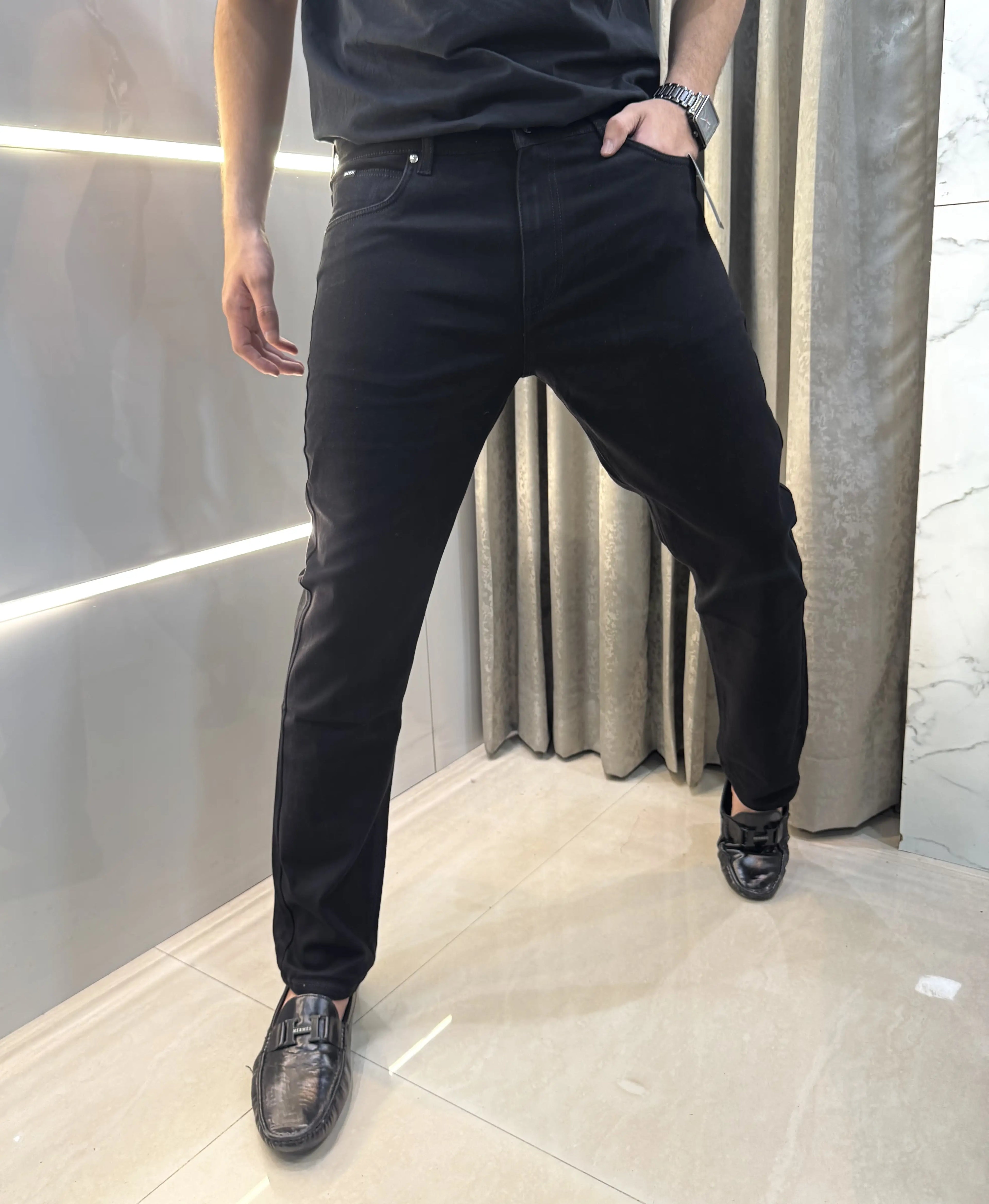 Hug o  Bos s Jet Black Premium Classic Denim