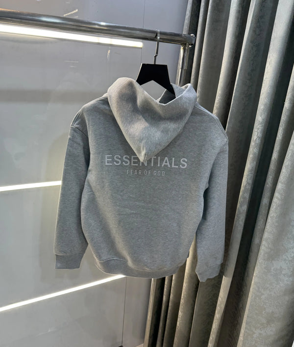 Essential Grey Logo Work Imported Hoodie