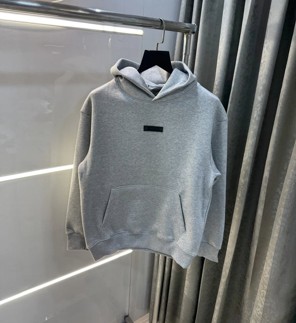 Essential Grey Logo Work Imported Hoodie