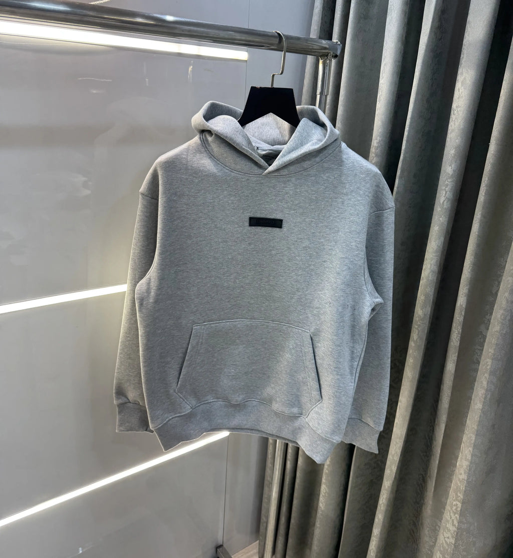 Essential Grey Logo Work Imported Hoodie