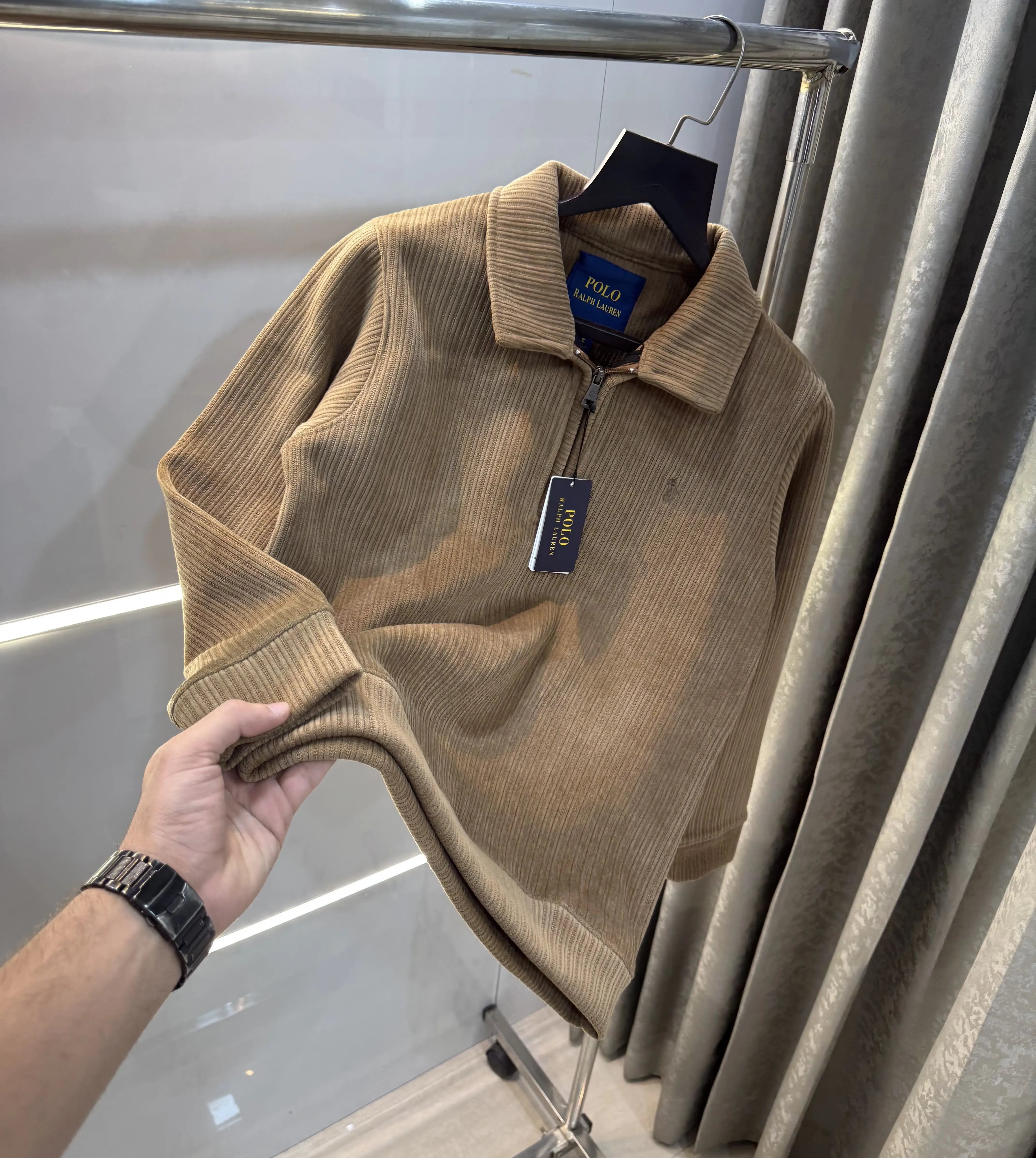 Ralph  Lauren Brown Cord Imported Pull Sweatshirt Main image