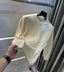 Ami Paris Cream Knitted Ultimate Imported Pull Over