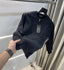 Louis  Vuitton Black Logo Work Imported Pull Over