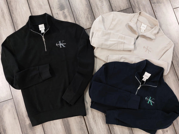 Calvin  Klein Navy Blue Zip Premium Sweatshirt