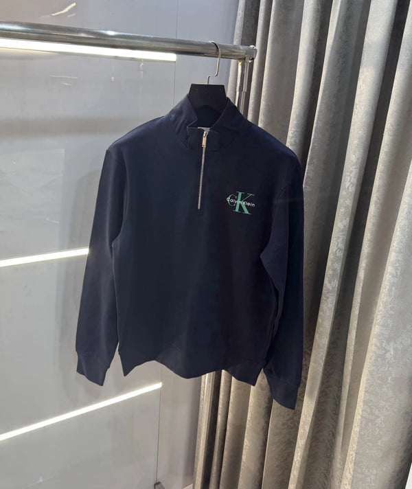 Calvin  Klein Navy Blue Zip Premium Sweatshirt