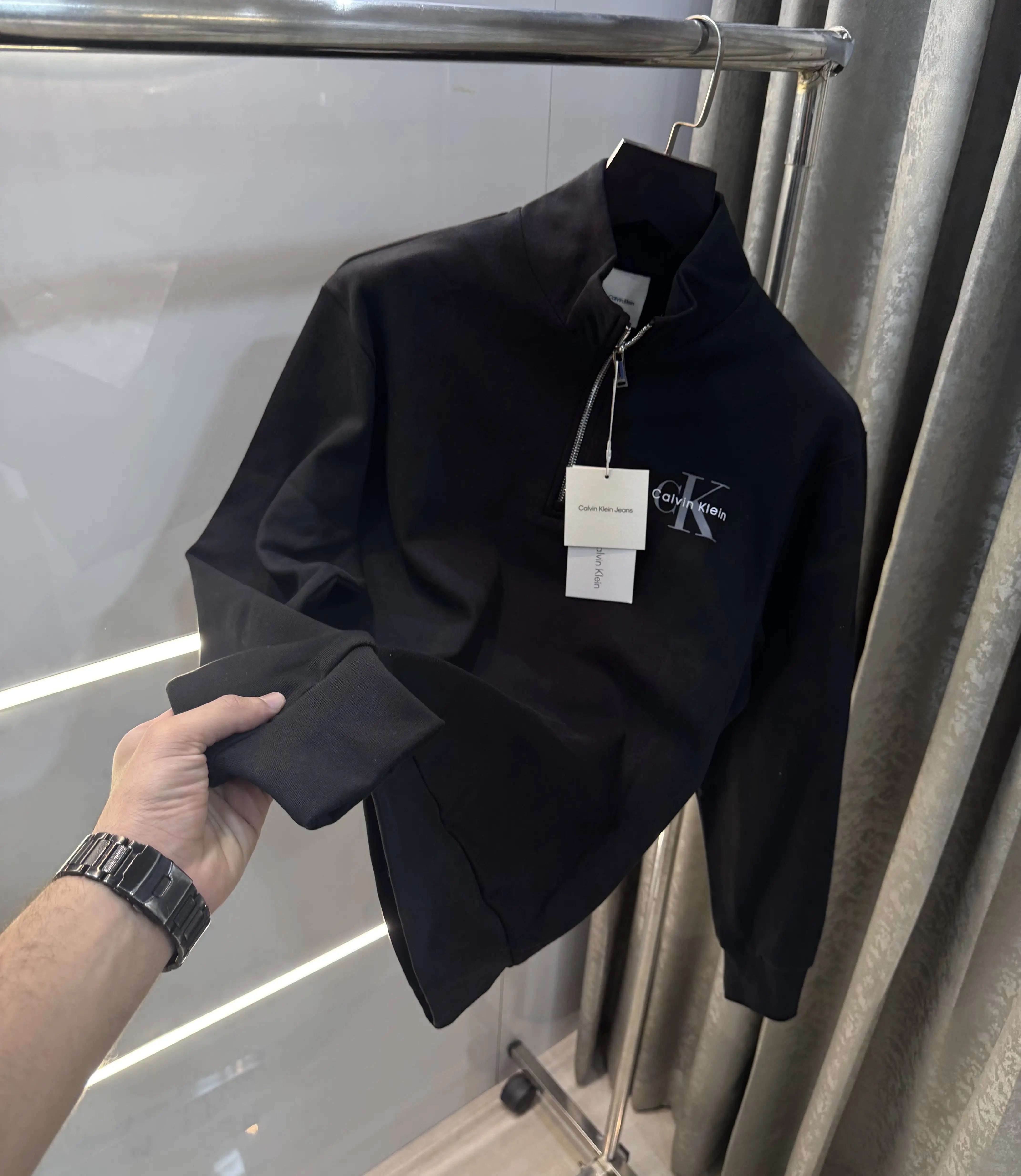 Calvin  Klein Black Zip Premium Sweatshirt Secondary image