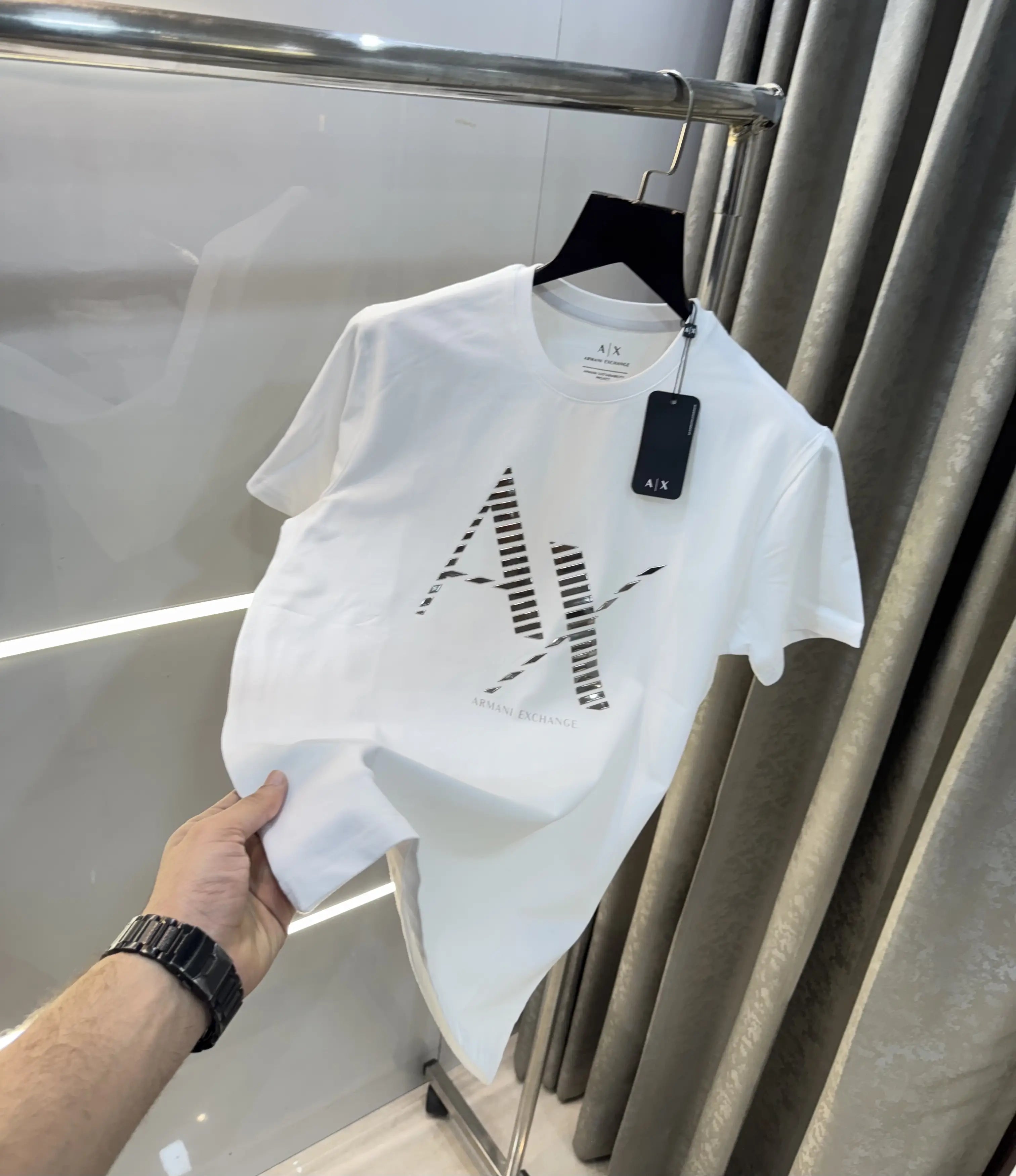 Arman i EXchange White Logo Print Premium T-Shirt