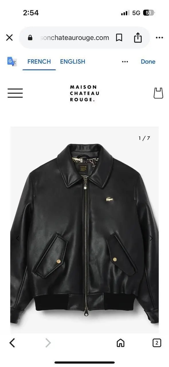 Lacost e Black Back Work Imported Leather Jacket Main image