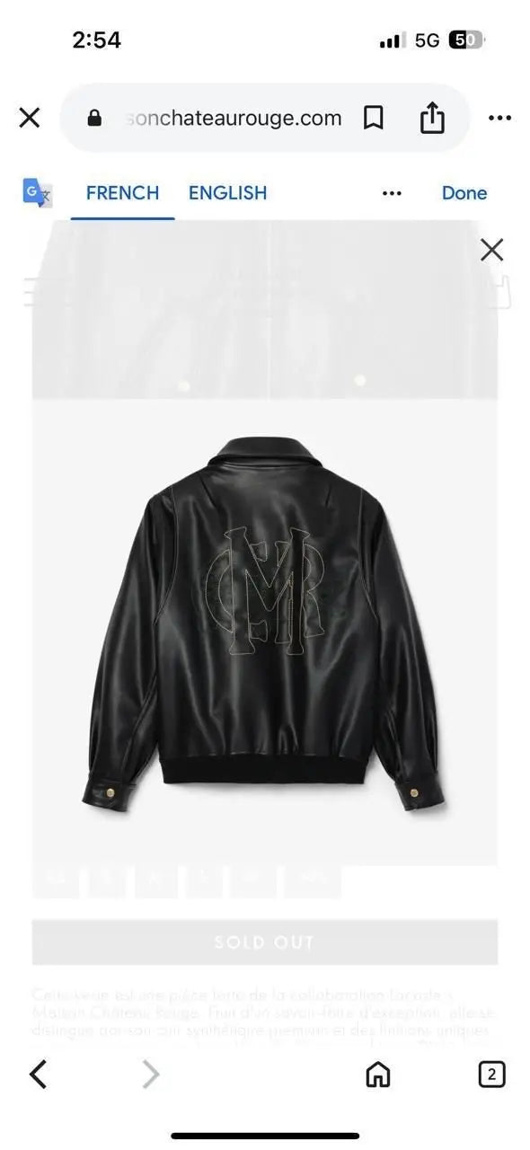 Lacost e Black Back Work Imported Leather Jacket Secondary image