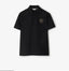 Burberr y Black Embroidery Logo Imported Polo T-Shirt