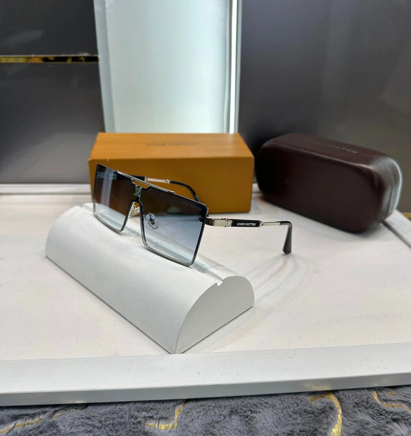 Louis Vuitto n Silver Blue Metal Premium Shades 4112