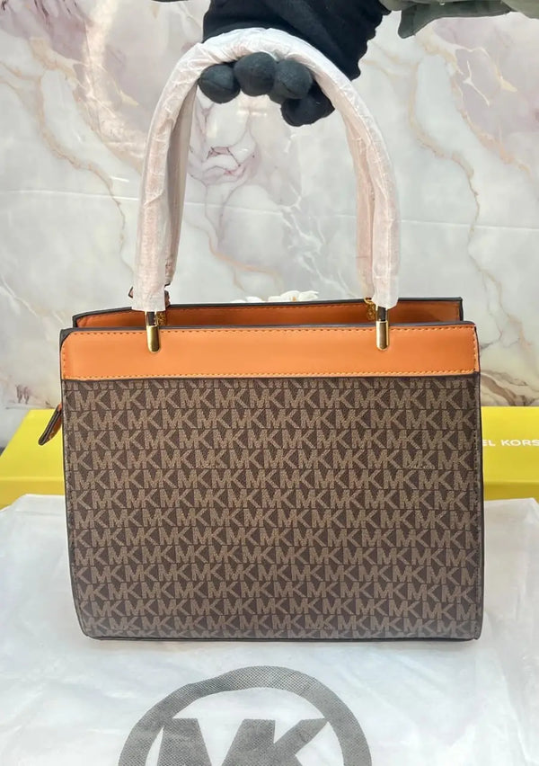 MK MICHAEL KORS MEDIUM SATCHEL BAG PREMIUM QUALITY WITH CARD KEYCHAIN AND DUSTBAG