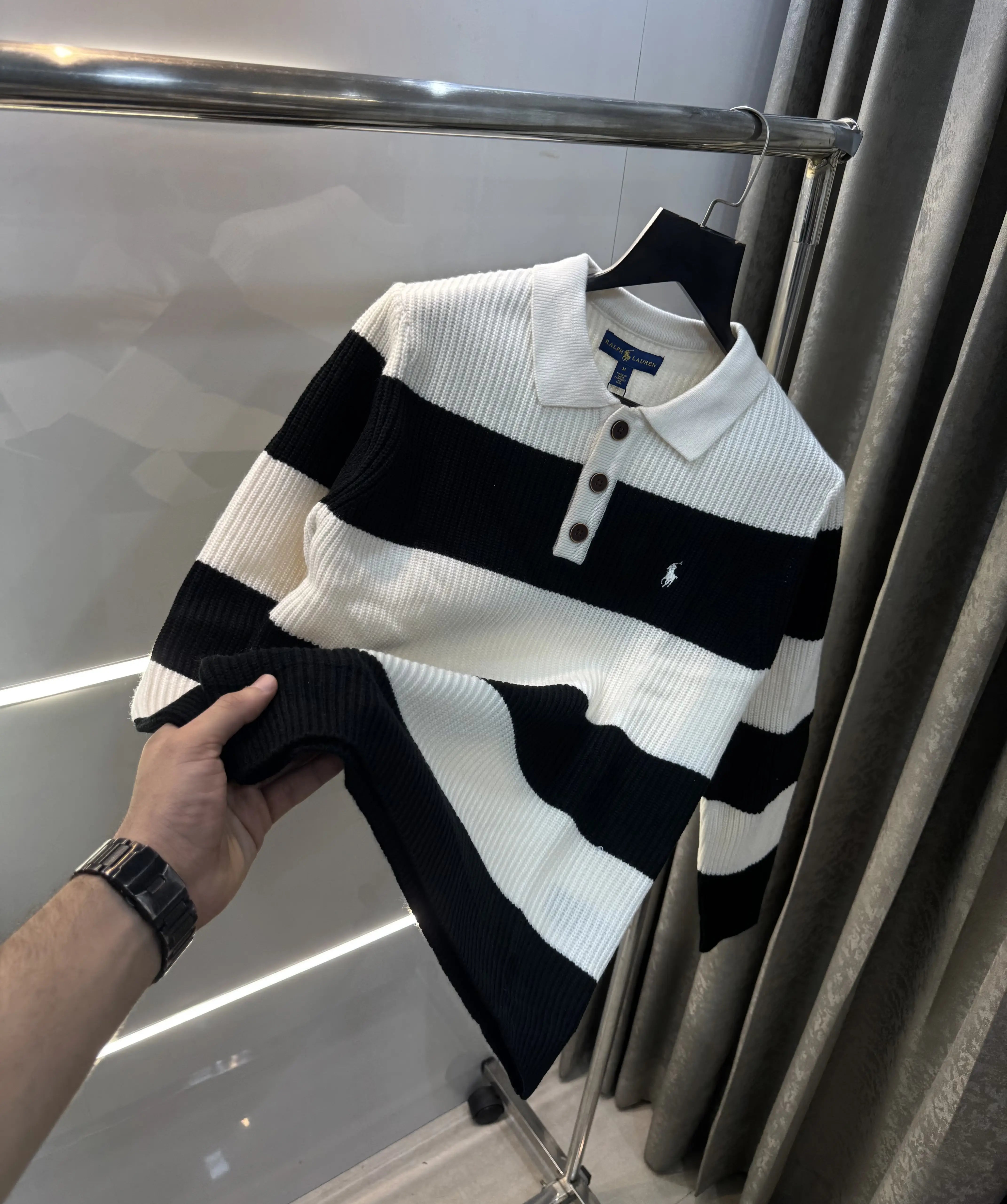Ralph  Lauren Black Imported Knitted Pull Over Main image