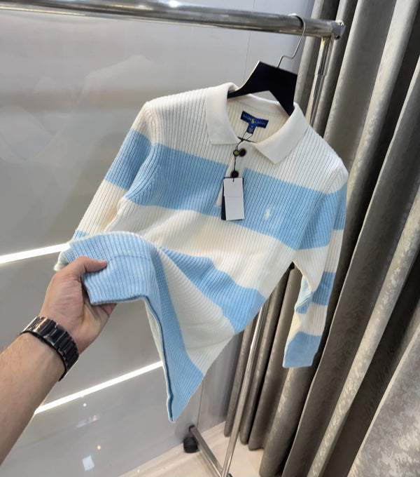 Ralph  Lauren Sky Blue Imported Knitted Pull Over