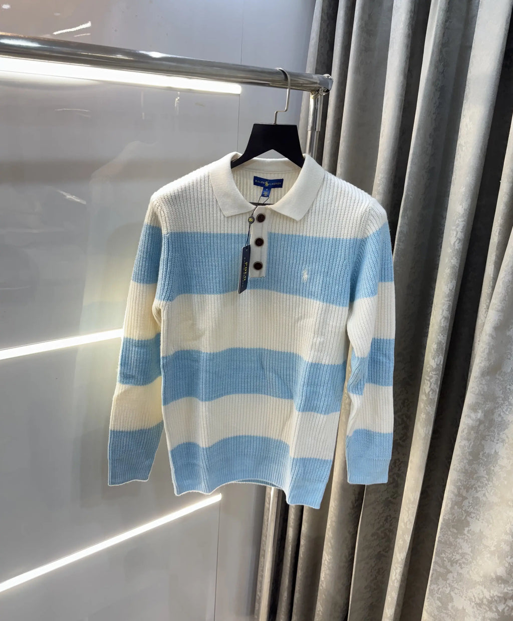 Ralph  Lauren Sky Blue Imported Knitted Pull Over