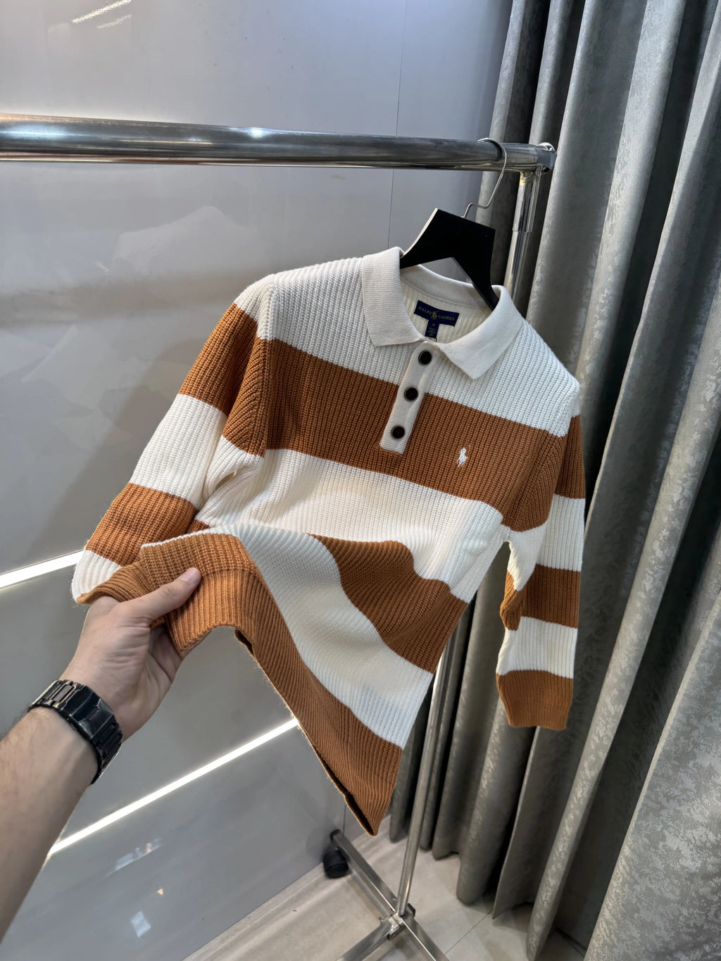 Ralph  Lauren Mustard Imported Knitted Pull Over