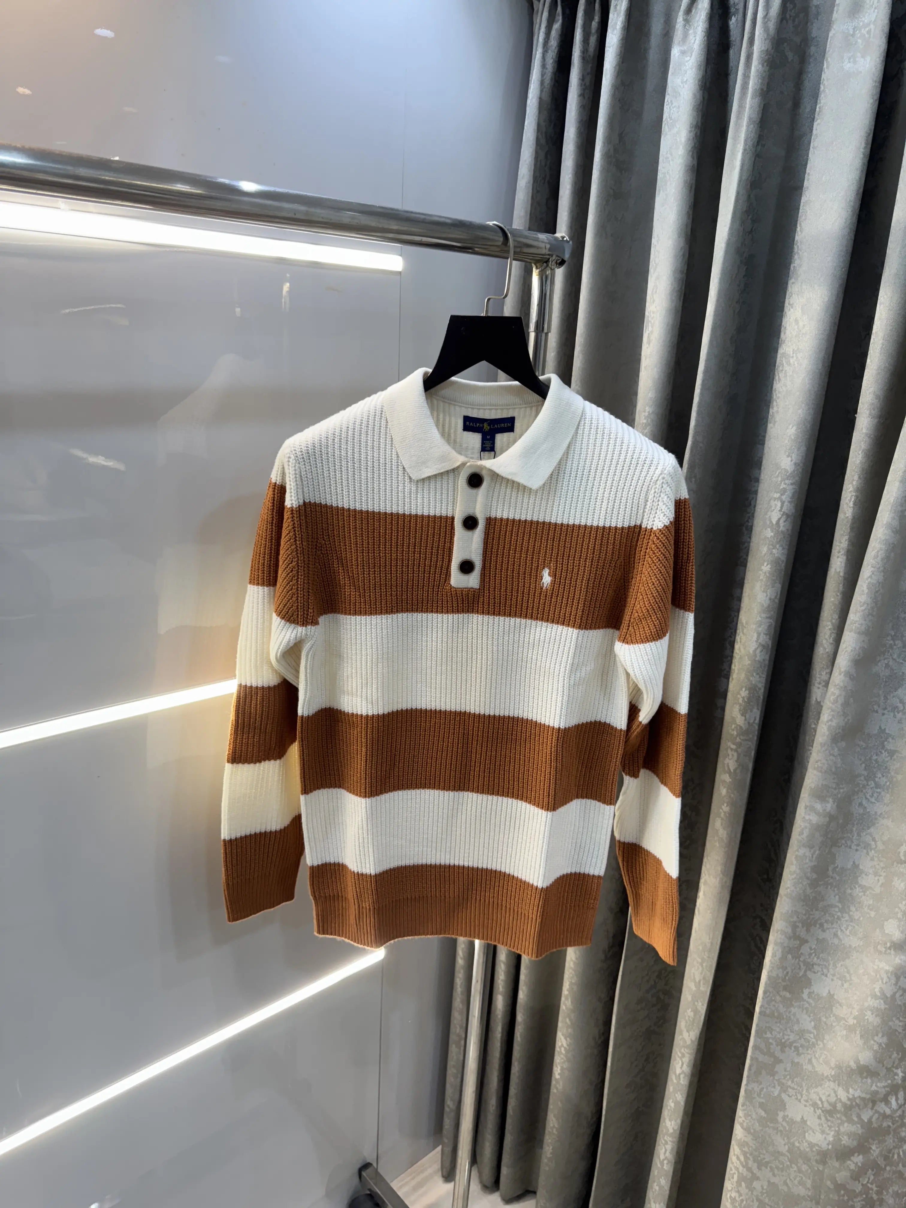 Ralph  Lauren Mustard Imported Knitted Pull Over