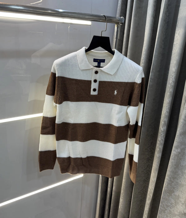 Ralph  Lauren Brown Imported Knitted Pull Over