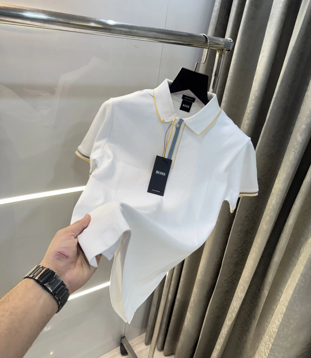 Hugo  bO-Ss White Premium Polo T-Shirt