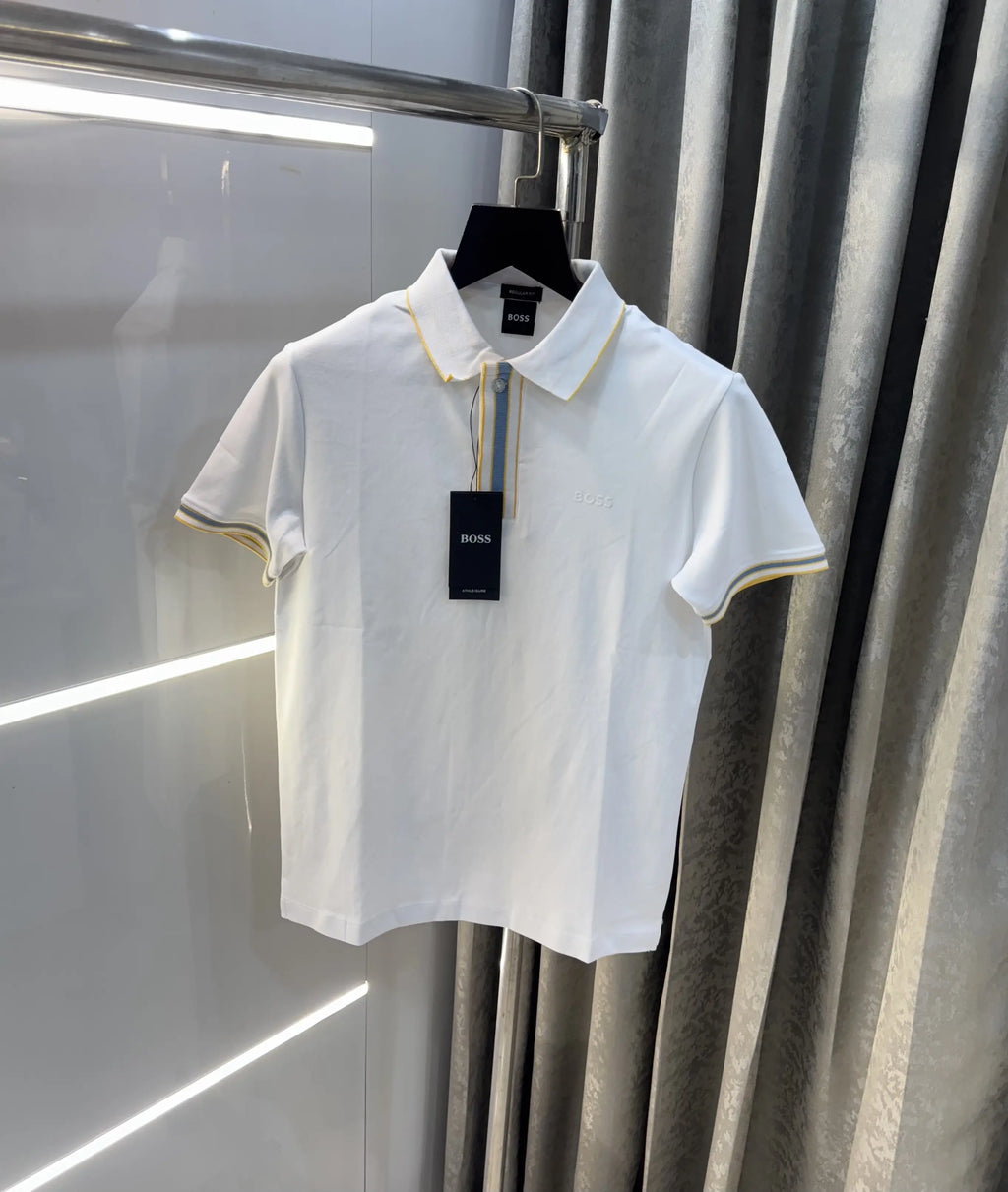 Hugo  bO-Ss White Premium Polo T-Shirt
