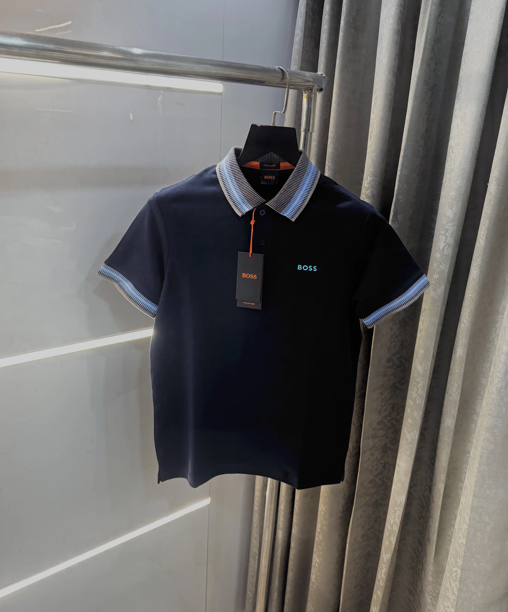 Hugo  BoS5 Navy Blue Premium Polo T-Shirt